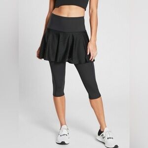 NWT Athleta A Game 2 in 1 Crop Black